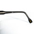 Branche de lunettes de soleil D&G noire, inscription du logo D&G et marquage CE.