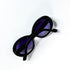 Lunettes Courrèges x Alain Mikli CL1305 noires, vue dessus, verres violet