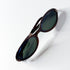 Moschino M3573‑S brun bordeaux, vue dessus ovale, verres verts