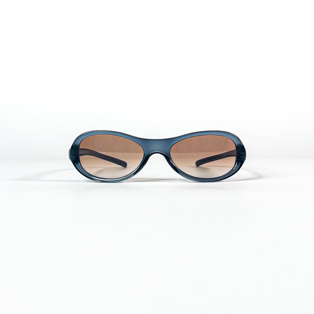 Vue frontale lunettes Prada SPR 04A 2AD-1A1 ovales bleues