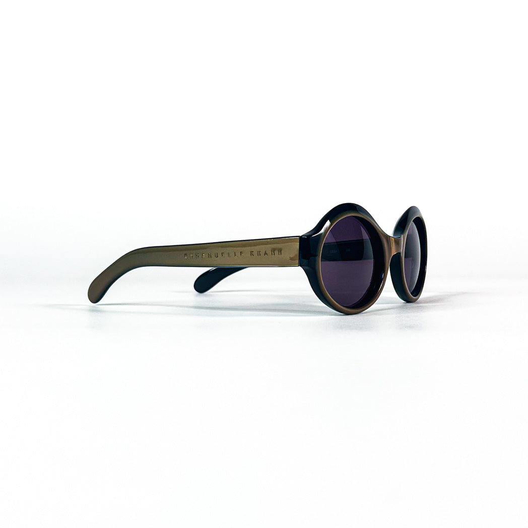 Vue diagonale lunettes rondes vintage Emmanuelle Khanh 4250