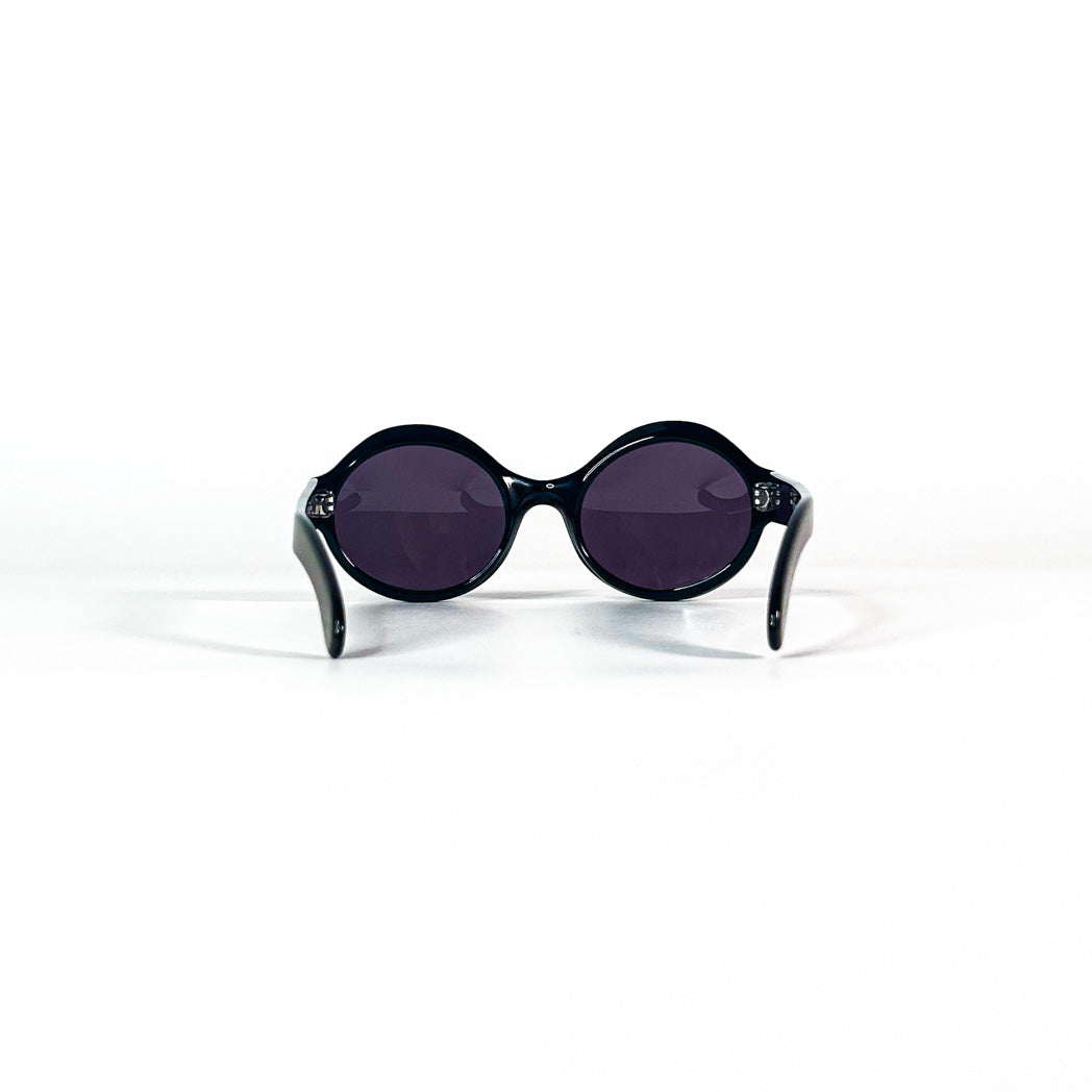 Vue côté lunettes Emmanuelle Khanh 4250 noir olive vintage