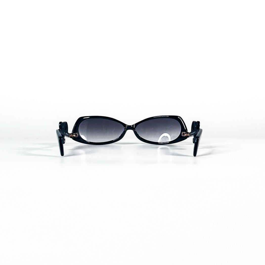 Vue frontale lunettes Miki M0165 col 03 ovales noires
