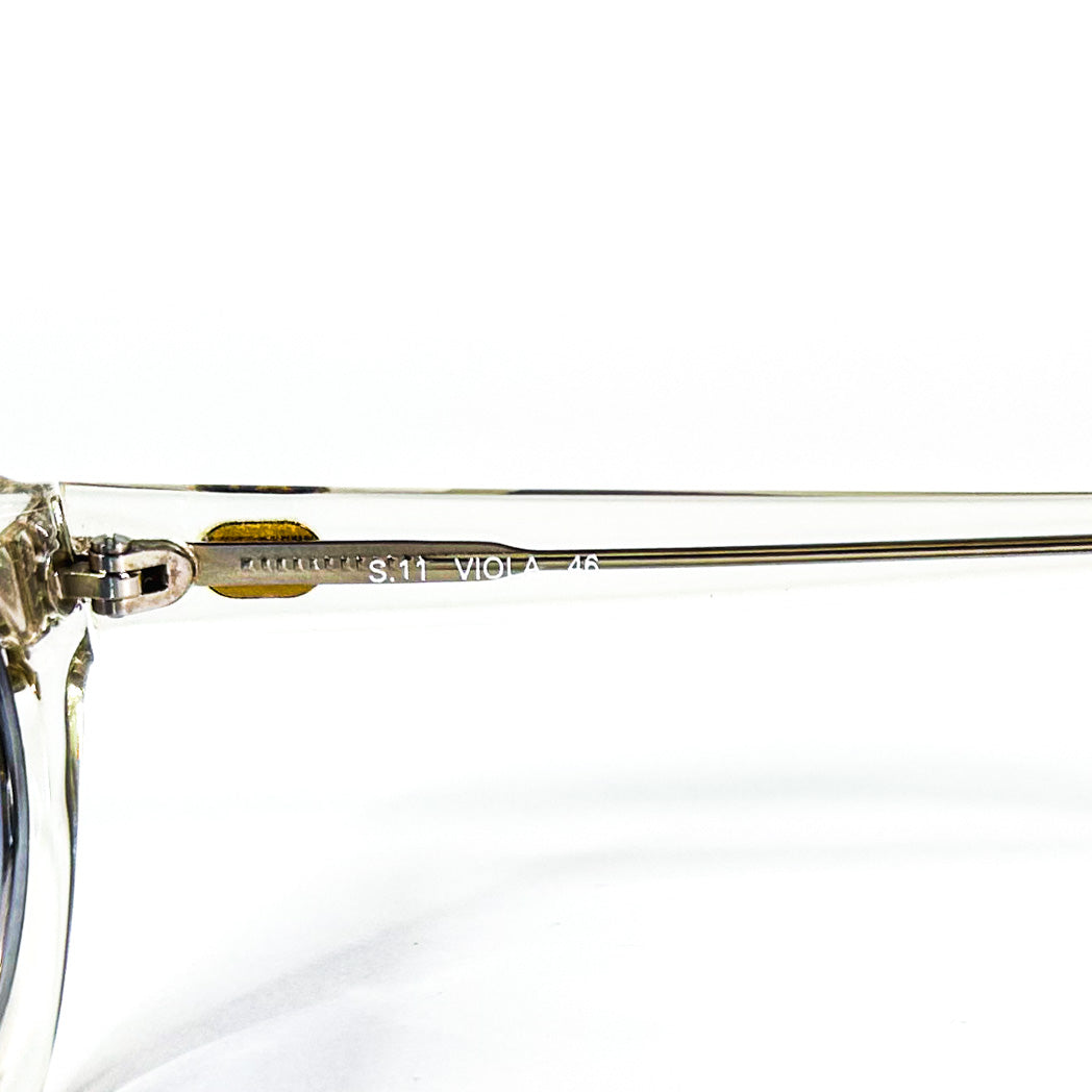 Marquage S.11 VIOLA 46 sur branche acétate transparent