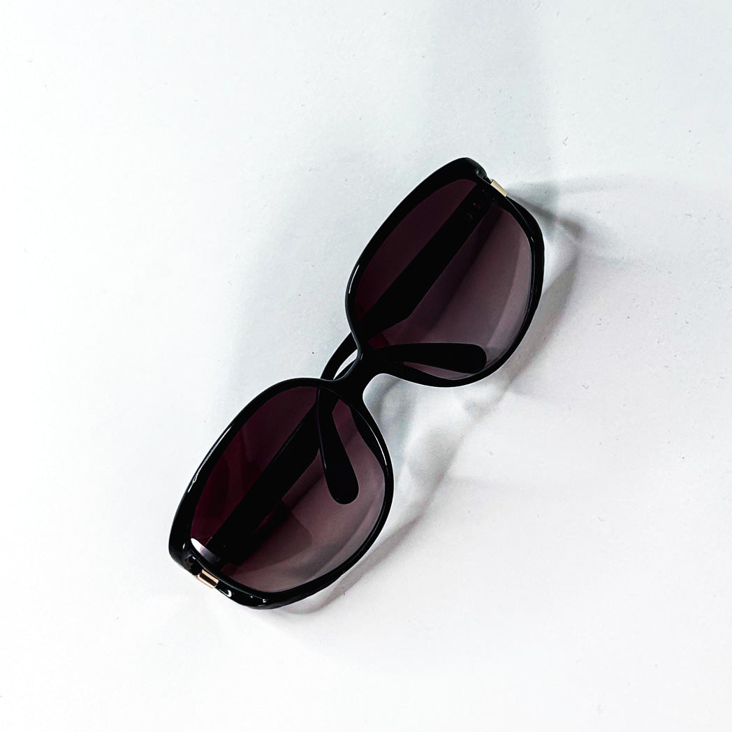 Monture Dior oversize 2320 noire verres bordeaux vue face