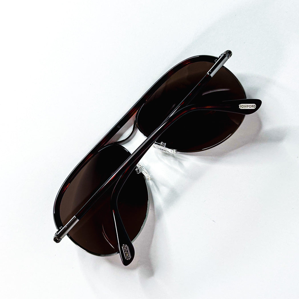 Tom Ford TF235 Marco 14B, lunettes Aviator marron vue dessus