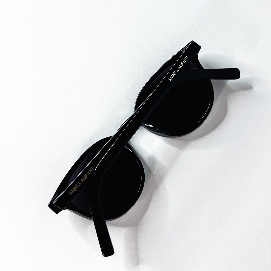 Saint Laurent Classic 10 noir branches logo doré vue repliée