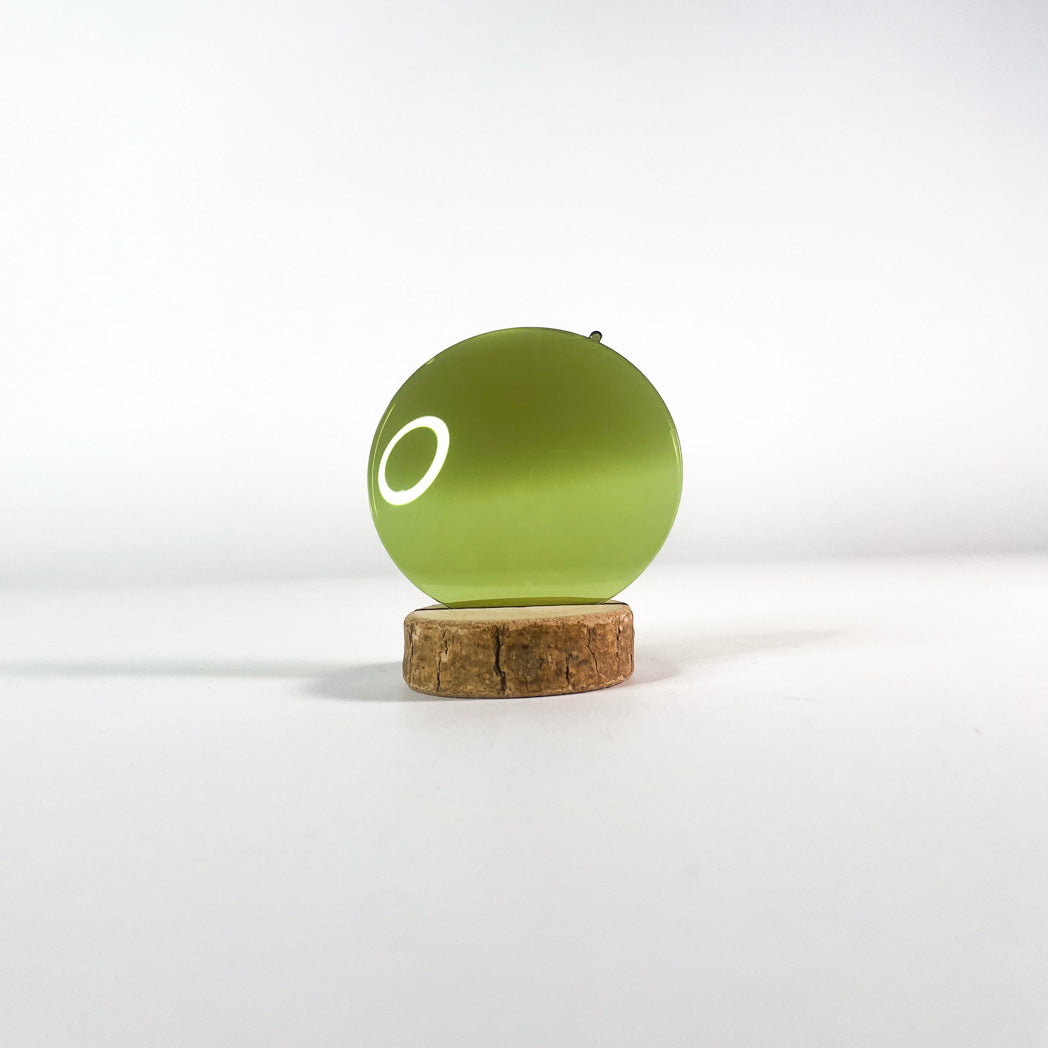 Verre de lunettes de soleil vert bidégradé