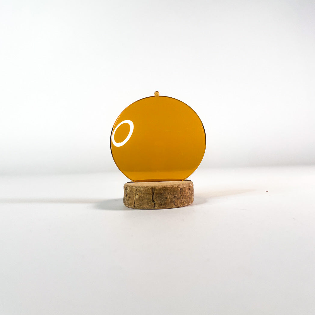 Verre de lunettes de soleil orange uni