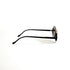 Lunettes de soleil Giorgio Armani rondes monture noire et détails dorés vue latérale