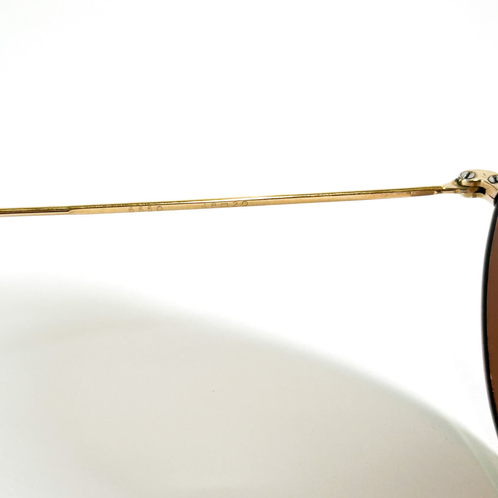 Lunettes vintage Morel monture ronde métal doré vue de face avec verres marron