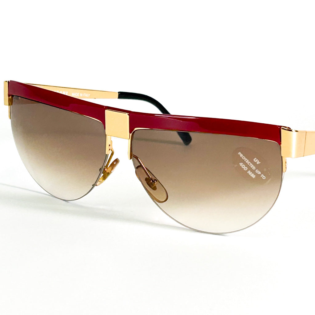 Charnière et branche en acétate rouge de lunettes Missoni M 187/S