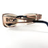 Détail des branches en métal avec logo D&G ajouré, lunettes vintage Dolce & Gabbana