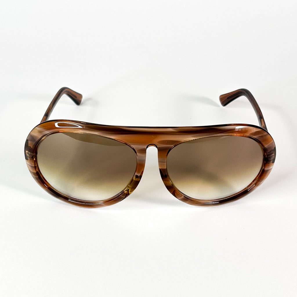 Lunettes Luxottica 9409 – vue frontale, verres marron dégradés