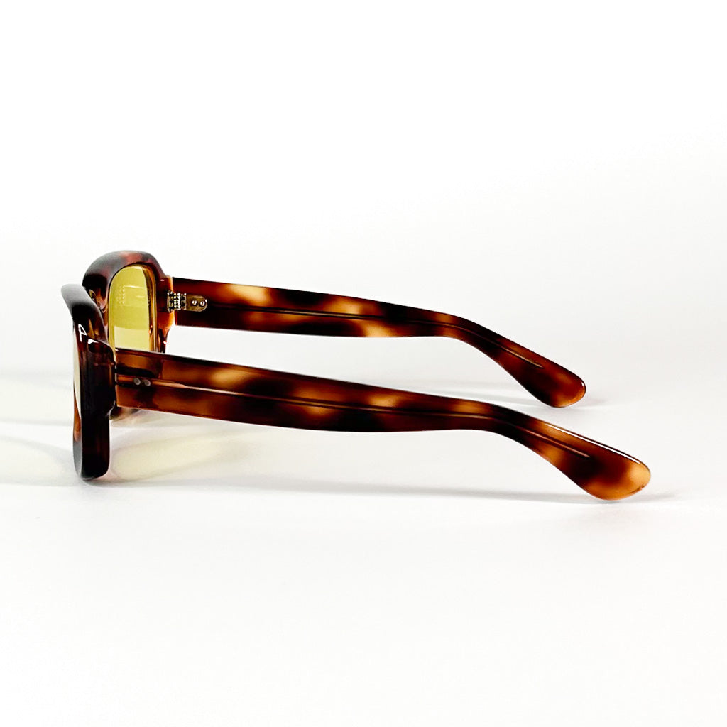 Lunettes vintage écaille et verres jaunes p