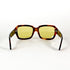 Vue arrière lunettes vintage écaille marron avec verres jaunes