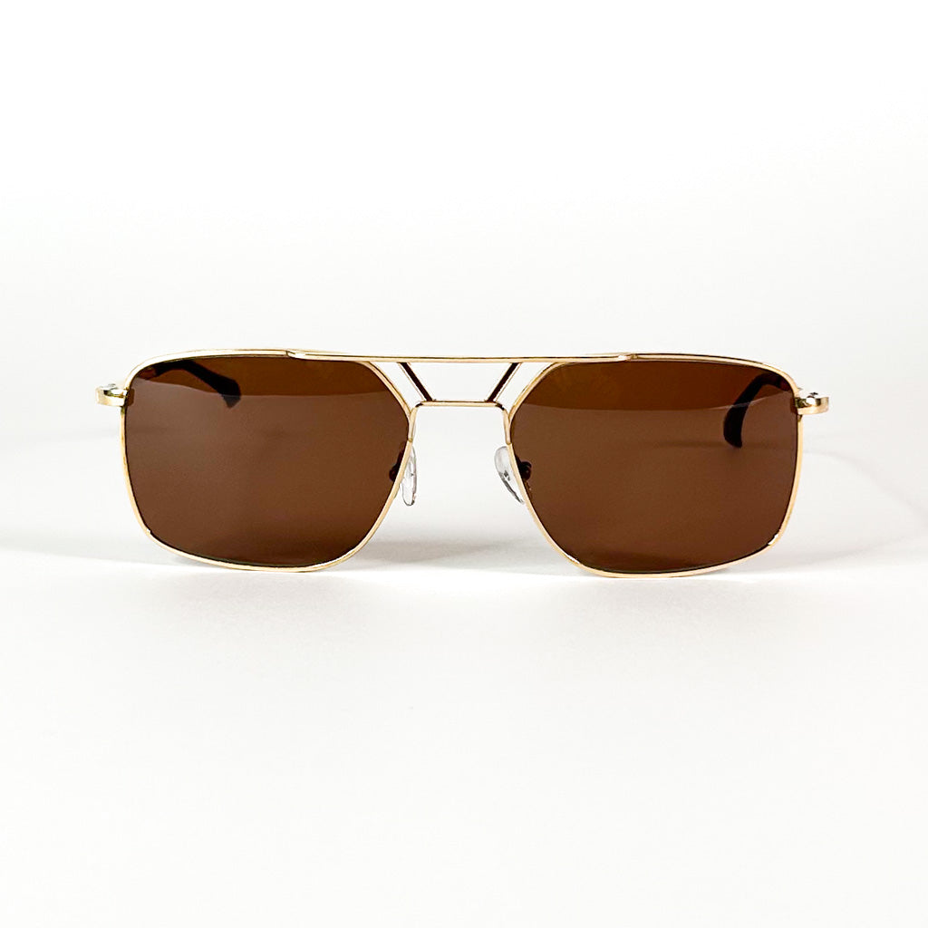 Lunettes Henry Jullien vintage – vue de face avec double pont doré