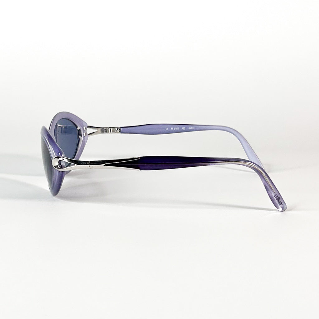 Lunettes vintage Silhouette 90s violet métallique vue de fac