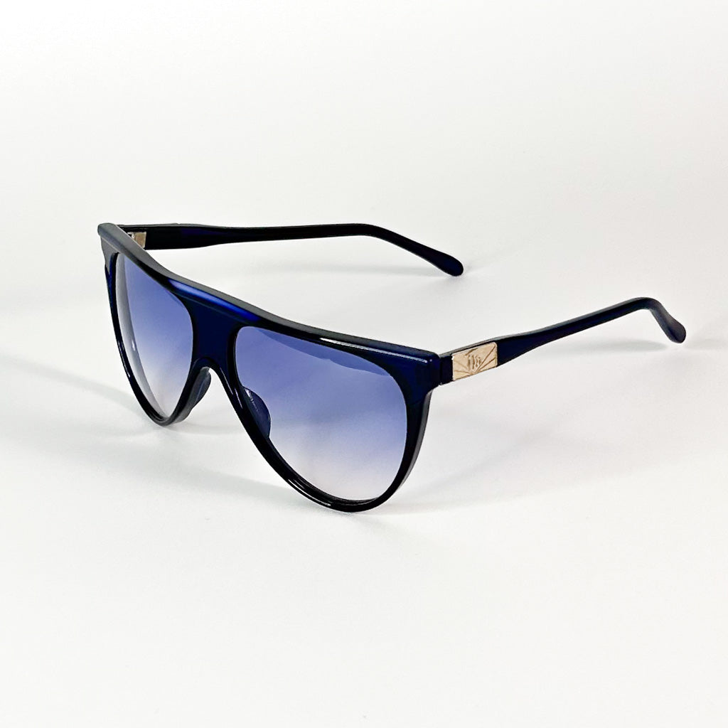 Monture lunettes vintage bleu modèle T.m, vue de face