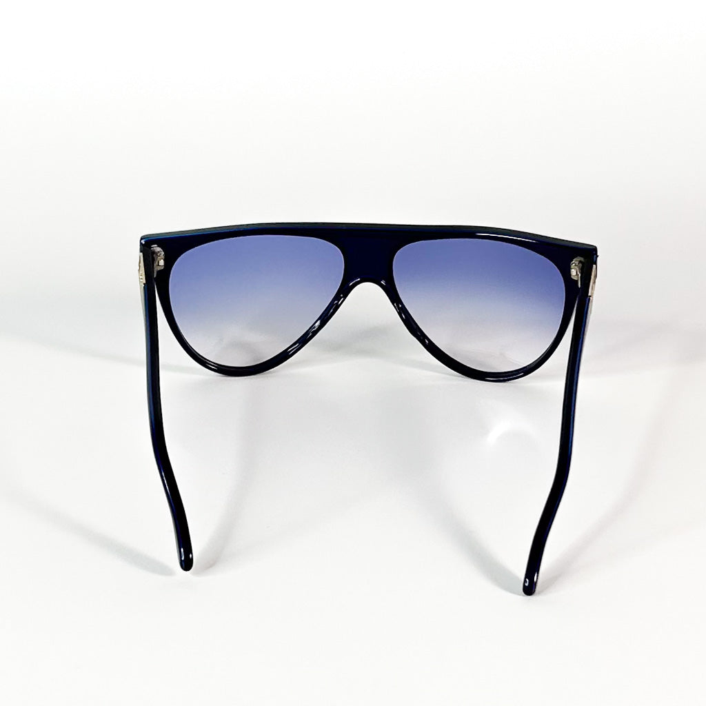 Monture lunettes vintage bleu modèle T.m, vue profil