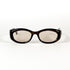 Vue de dessus des lunettes vintage Gucci en acétate marron translucide