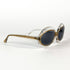 Lunettes de soleil vintage Maison Salanson monture ronde transparente vue de face