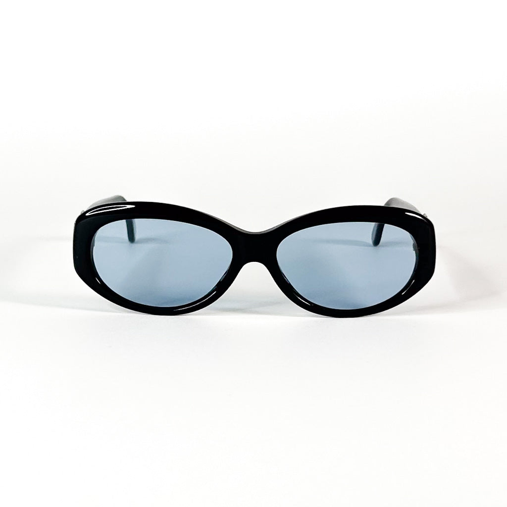 Lunettes vintage Chagall acétate noir profil avec logo métal
