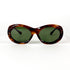 Lunettes de soleil vintage écaille marron profil gauche verres verts
