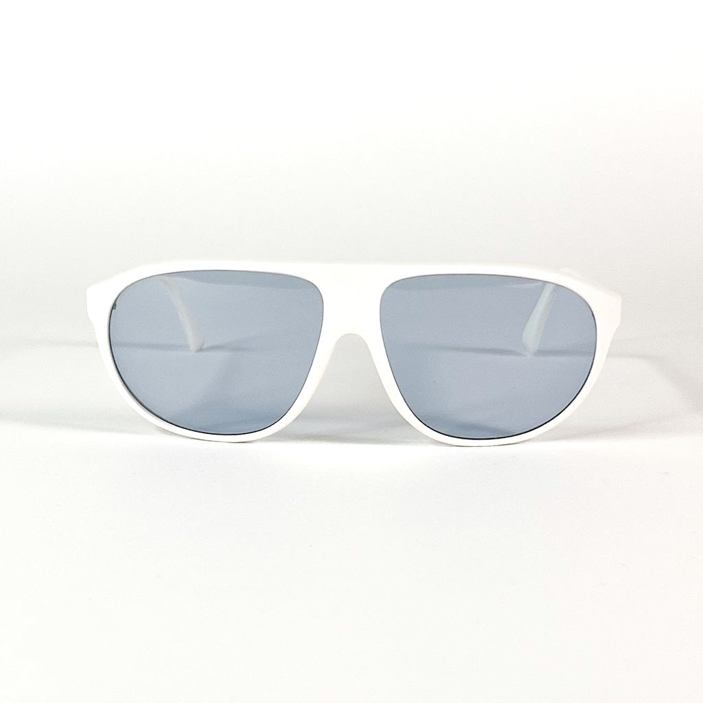 Lunettes Cébé 201 vintage blanches – vue de face