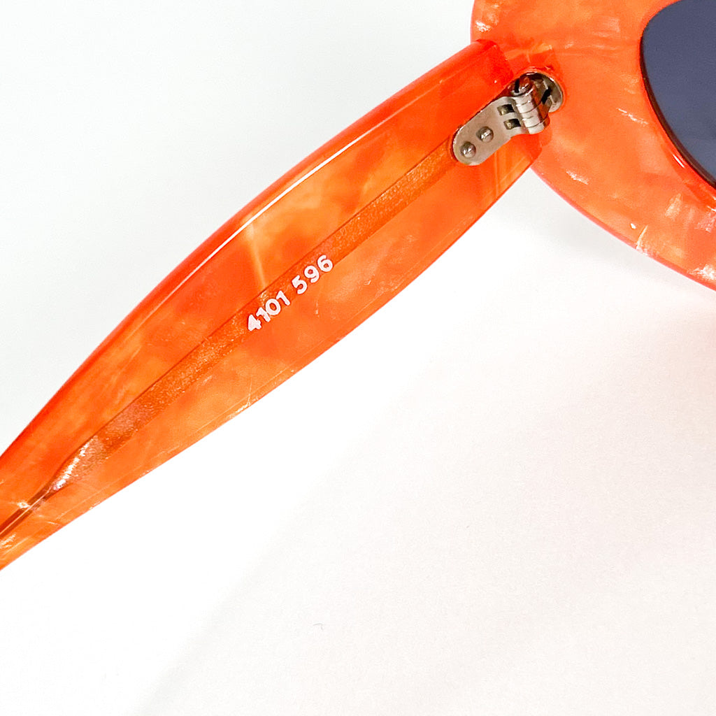numéro modèle 4101 596 sur branche lunettes vintage alain mikli orange