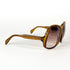 Vue latérale des lunettes Saphira – design oversize ambré années 70