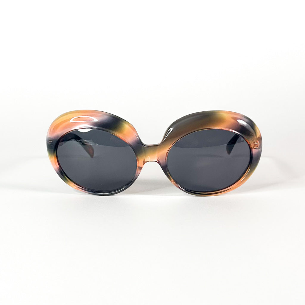 Vue frontale des lunettes Maison Salanson – forme œuf emblématique, design vintage français