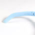 Détail branche Bottega Veneta gravure BV1209S 003 69-13-130 XL sur acétate bleu ciel mat.