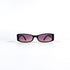 Lunettes Chanel 3102 noires vue de face, monture acétate rectangulaire fine Y2K, verres dégradé violet vers rose poudré
