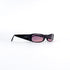  Profil 3/4 lunettes Chanel 3102 acétate noir, lettrage CHANEL argenté visible sur face avant de la branche
