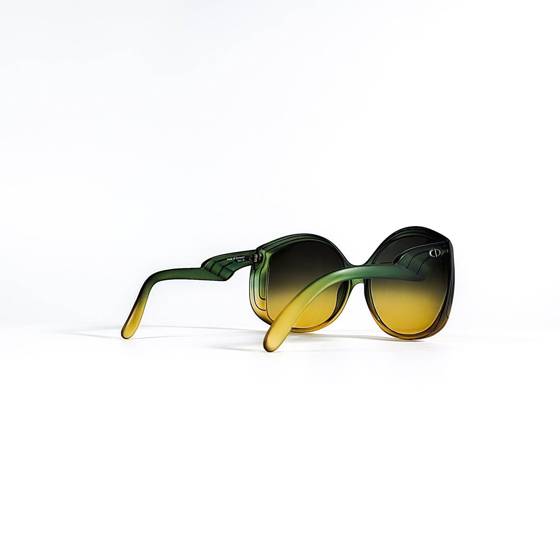 Lunettes de soleil Dior 2041 51 vert dégradé oversize années 70