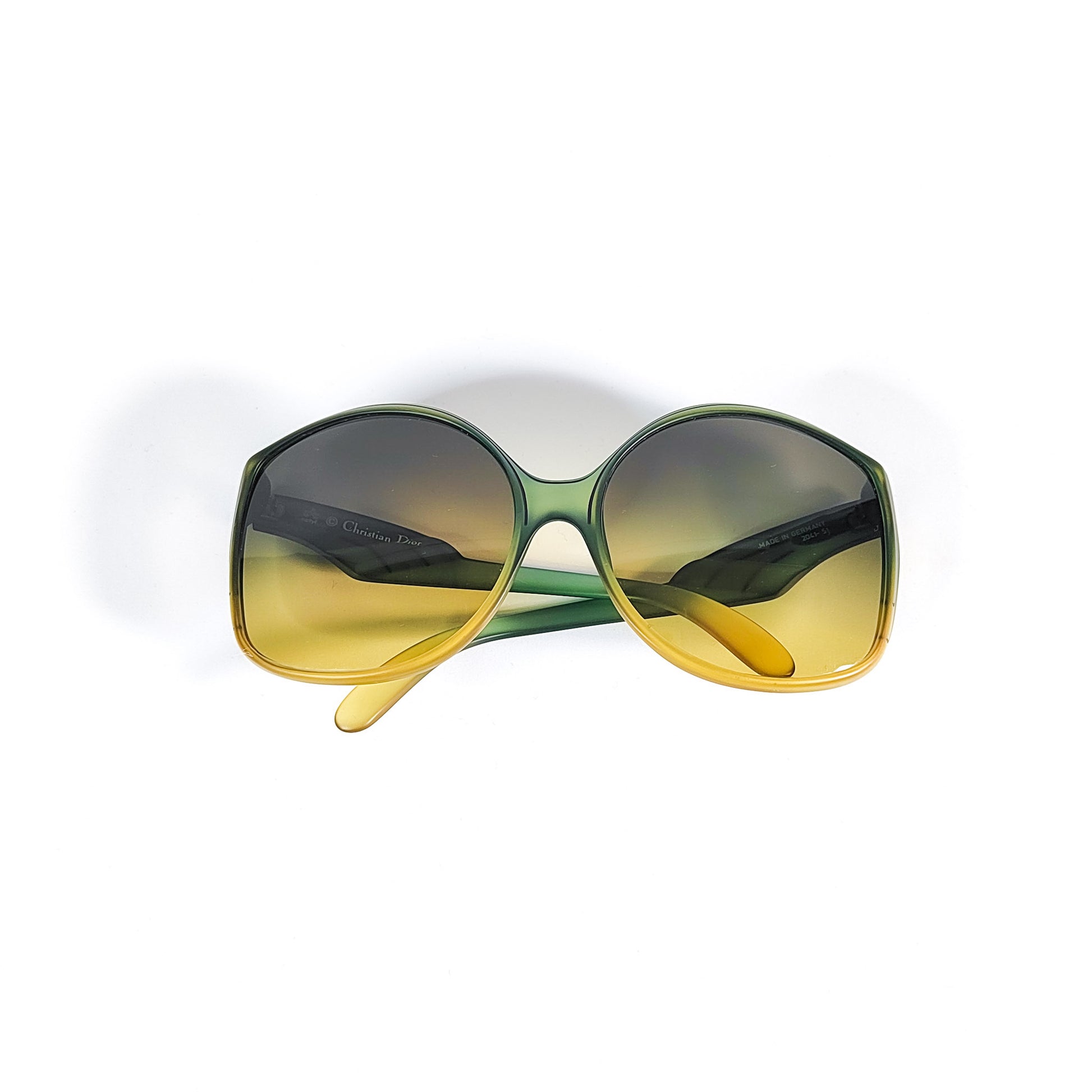 Lunettes de soleil Dior 2041-51 vert dégradé face oversize