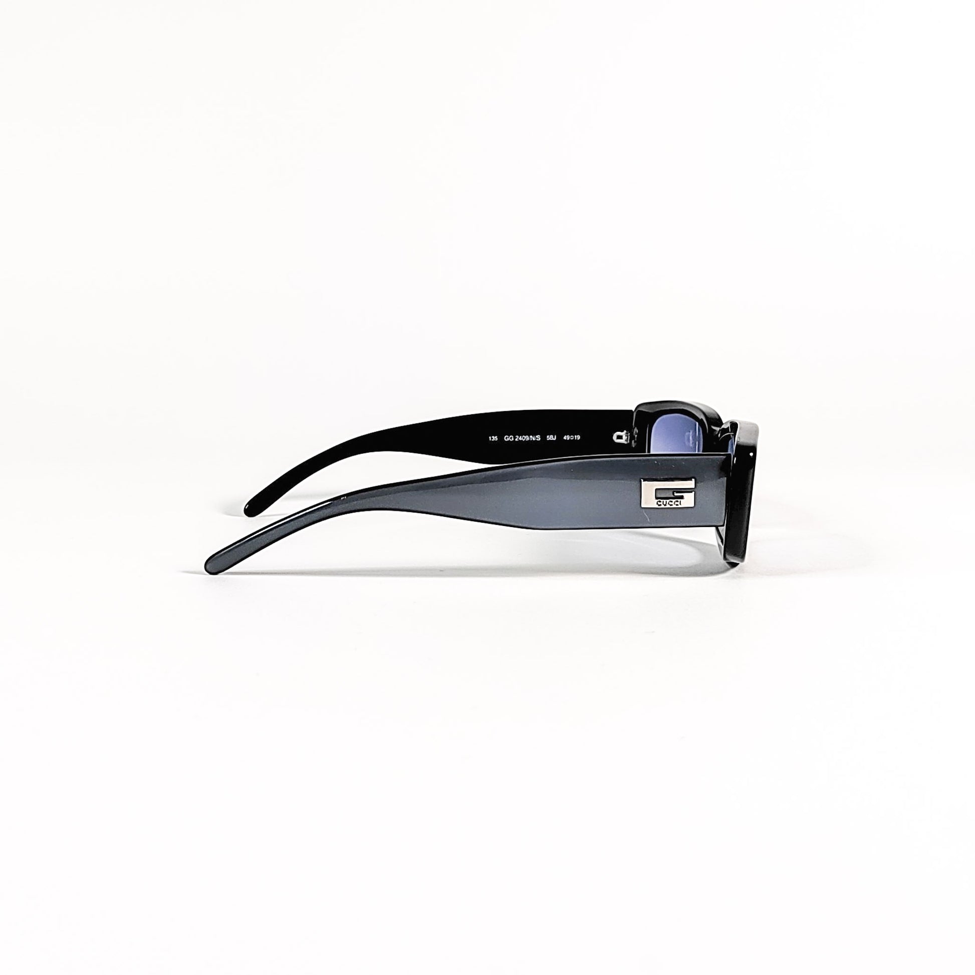 Gucci GG 2409/N/S, profil latéral droit montrant le marquage modèle GG 2409/N/S 5BJ 49-19.